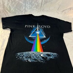 Black T-Shirt Pink Floyd Liquid Blue Mens Black
Shirt Size L